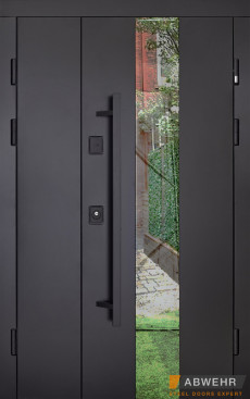 Входные уличные двери в дом Abwehr (Украина) Двері з фанери модель Ufo Black комплектація COTTAGE 1200 496 1344, Киев. Цена - 70 990 грн