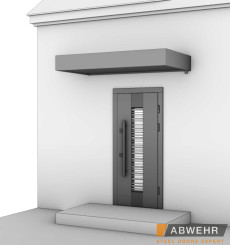 Входные уличные двери в дом Abwehr (Украина) Піддашок з покриттям Lampre та з водовідведенням модель Shelter 1466, Киев. Цена - 23 700 грн