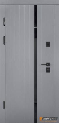 Abwehr Вхідні двері з графітовим дзеркалом модель Selena комплектація Megapolis MG3 583 1560 - Город Дверей