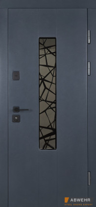 Входные уличные двери в дом Abwehr (Украина) Вхідні двері зі склом модель Nevada Glass комплектація Megapolis MG3 455 1097, Киев. Цена - 26 700 грн