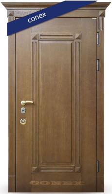 Входные уличные двери в квартиру Conex (Украина) Модель 09. Дуб. Орех Гварнери, Киев. Цена - 36 860 грн