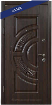 Входные двери в квартиру Conex (Украина) Модель 14. МДФ. Тёмный орех, Киев. Цена - 16 300 грн