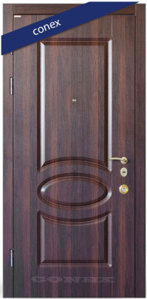 Входные двери в квартиру Conex (Украина) Модель 18. МДФ. Тёмный орех, Киев. Цена - 13 600 грн