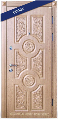 Входные двери в квартиру Conex (Украина) Модель 25. МДФ. Дуб натуральный, Киев. Цена - 18 160 грн