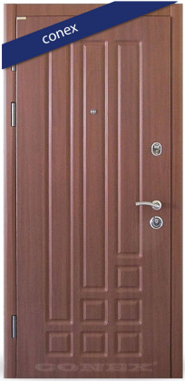 Входные двери в квартиру Conex (Украина) Модель 28. МДФ. Орех гварнери, Киев. Цена - 17 300 грн