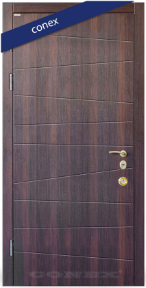 Входные двери в квартиру Conex (Украина) Модель 74. МДФ. Тёмный орех, Киев. Цена - 16 300 грн