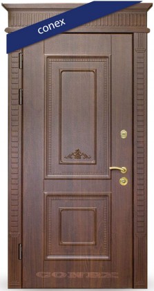 Входные уличные двери в квартиру Conex (Украина) Модель A28. Винорит. Орех коньячный, Киев. Цена - 21 760 грн