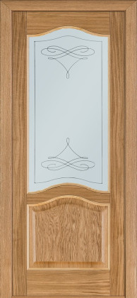 Межкомнатные шпонированные двери Terminus (Украина) Двері модель 03 Дуб світлий (засклена), Киев. Цена - 5 579 грн