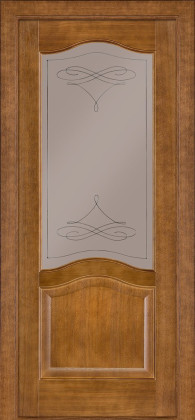 Межкомнатные шпонированные двери Terminus (Украина) Двері модель 03 Дуб темний (засклена), Киев. Цена - 5 664 грн