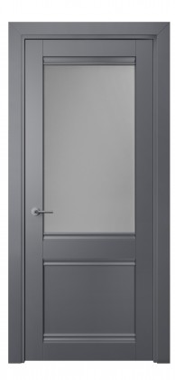 Межкомнатные ламинированные двери Terminus (Украина) Двері модель 404 Антрацит (засклена), Киев. Цена - 5 143 грн