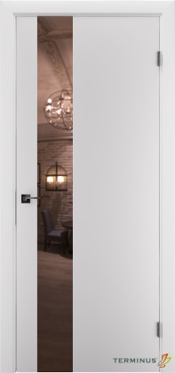 Межкомнатные ламинированные двери Terminus (Украина) Двері модель 803 Білі (дзеркало бронза), Киев. Цена - 8 627 грн