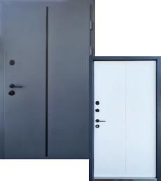 Входные двери в дом Форт-М (Украина) Lama Line Vinorit графит-белое дерево, Киев. Цена - 23 990 грн