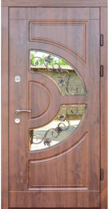 Входные бронированные уличные двери в дом Форт-М (Украина) Трио Греция с ковкой улица, Киев. Цена - 18 650 грн