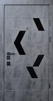 Входные бронированные двери в квартиру Qdoors (Украина) Авангард Конверс-Ak бетон темний/грей софт 6245, Киев. Цена - 26 000 грн
