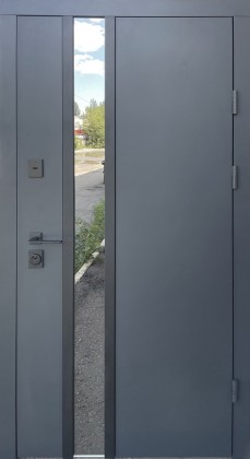 Входные бронированные уличные двери с терморазрывом в дом Qdoors (Украина) Стріт Норд біле дерево (Ч/Б) з чорн рамк з чорн фурн 7238, Киев. Цена - 32 600 грн