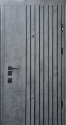 Входные двери в квартиру СТРАЖ (Украина) Престиж Lux Delica Mono+ТОРЕЦЬ бетон тем 7806 AL black/біла емаль vg (чорна,9005/9003 пісок) 7341, Киев. Цена - 38 700 грн