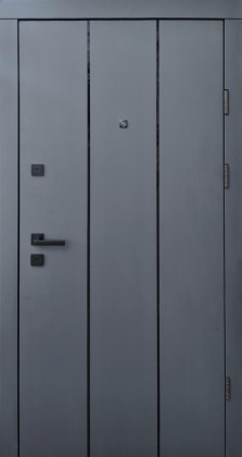 Входные бронированные двери в квартиру Qdoors (Украина) Преміум Kale Вертикаль-Ak антрацит/грей софт 5805, Киев. Цена - 17 350 грн
