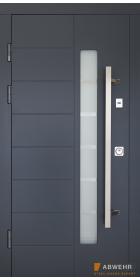 Abwehr [Складська програма] Вхідні двері зі склом модель Liberty Glass (Колір RAL 7016+Біла) комплектація Classic+ 492 - Город Дверей
