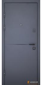 [Складська програма] Вхідні металеві двері Solid (Колір RAL 7021T) Defender