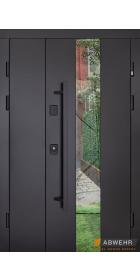 Двері з фанери модель Ufo Black комплектація COTTAGE 1200 496 1344