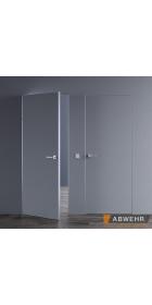 Межкомнатные двери скрытого монтажа с алюминиевым серым торцом Smart Invisible