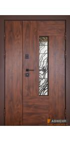 Полуторні двері з терморозривом модель Paradise Glass комплектація Bionica 2 1157