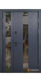 Полуторні двері з терморозривом та 2 склопакетами модель Queen комплектація Bionica 2 1353