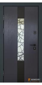 Abwehr Вхідні двері з терморозривом модель Olimpia Glass комплектація Bionica 2 1267 - Город Дверей