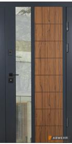 Abwehr Вхідні двері з терморозривом модель Ufo Gold (колір Ral 7016 + вулична плівка) комплектація COTTAGE 478 - Город Дверей