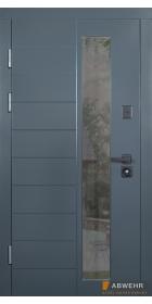 Вхідні двері зі склом модель Galaxy Glass комплектація Megapolis MG3 529 1369
