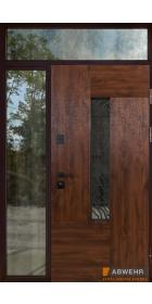 Вхідні нестандартні двері з терморозривом та фрамугою модель Paradise комплектація FRAME 1378