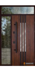 Вхідні нестандартні двері з терморозривом та фрамугою модель Revolution комплектація FRAME 1379
