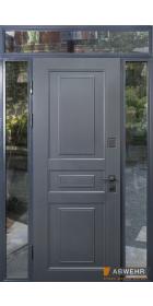 Вхідні нестандартні двері з терморозривом та фрамугою модель Scandi комплектація FRAME 498 1343