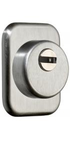 Дверной протектор AZZI FAUSTO F23 Стандарт, прямоугольный, матовый хром, H25 мм (000005093)