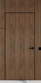 Двери скрытого монтажа Alum Wood шпон натуральный з обкладом