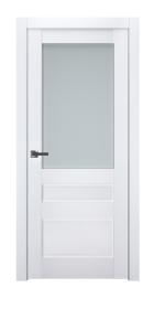 Двері модель 608 Білий мат (засклена)
