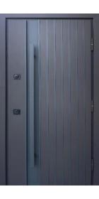 Входные Двери Айрон Ral 8019 песок коричневый/белый атлас Vinorit