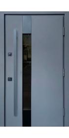 Входные Двери Термикс антрацит/белый атлас длинная ручка Vinorit