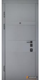 Abwehr [Складська програма] Трьохконтурні вхідні двері модель Moderna комплектація Grand 493 - Город Дверей