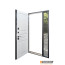 Abwehr Вхідні нестандартні двері з терморозривом модель Scandi (Колір RAL 7021 + Біла) 498 - Город Дверей