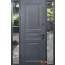 Abwehr Вхідні нестандартні двері з терморозривом модель Scandi (Колір RAL 7021 + Біла) 498 - Город Дверей