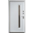 Входные бронированные уличные двери с терморазрывом в дом Qdoors (Украина) Стріт Норд біле дерево (Ч/Б) з нерж рамк з сатин фурн 7235, Киев. Цена - 35 500 грн, фото 1
