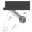 Ручка скоба ROSTEX DELTA 1800 fix-fix ROUND 1400мм 40-50мм, 70-80мм NEREZ MAT, двусторонняя - Город Дверей