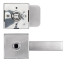 Ручки дверные ROSTEX QUADRUM H58 fix-mov SQUARE 38-45мм Hranate, Treviso NEREZ MAT - Город Дверей
