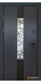 [Складська програма] Вхідні двері з терморозривом Olimpia Glass (Колір Антрацит/Біла) Bionica 2